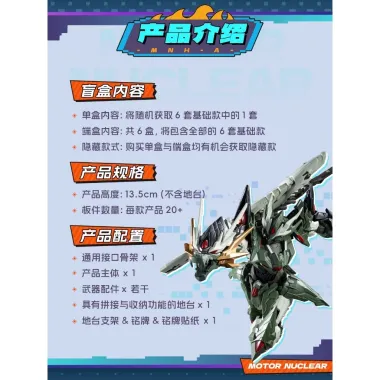 Set 6 hộp Blind Box Lắp Ráp, Mô hình lắp ráp Anh Hùng Đầu Tiên Của Tôi MOTO NUCLEAR-Fox Gundam Store