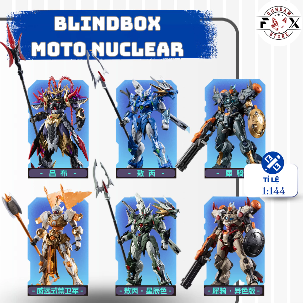 Set 6 hộp Blind Box Lắp Ráp, Mô hình lắp ráp Anh Hùng Đầu Tiên Của Tôi MOTO NUCLEAR-Fox Gundam Store