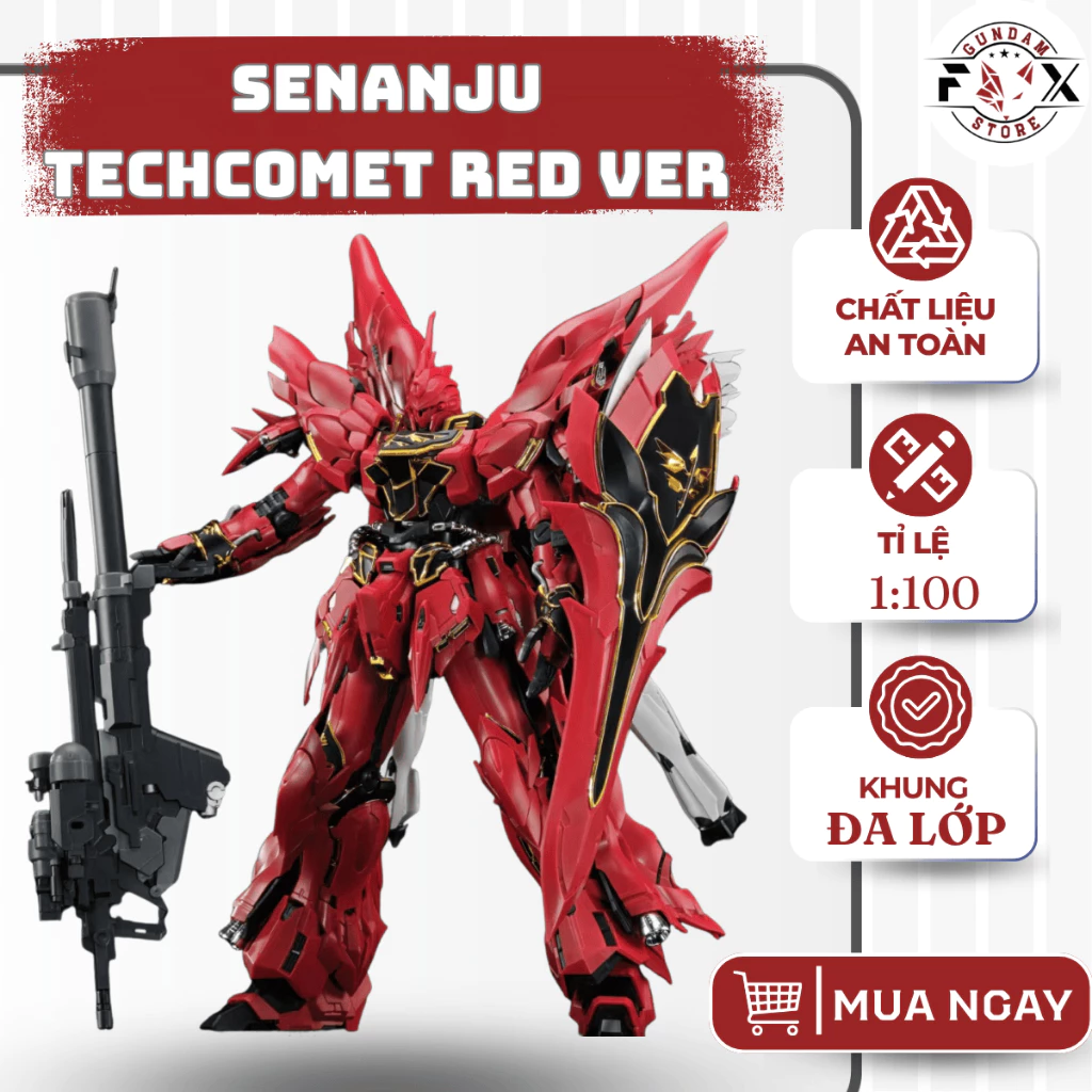 Mô hình lắp ráp, Đồ chơi lắp ráp SENANJU TECHCOMET RED VER 1/100 tỉ mỉ chi tiết – Fox Gundam Store